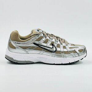 Nike Silver and Tan Athletic Shoes
